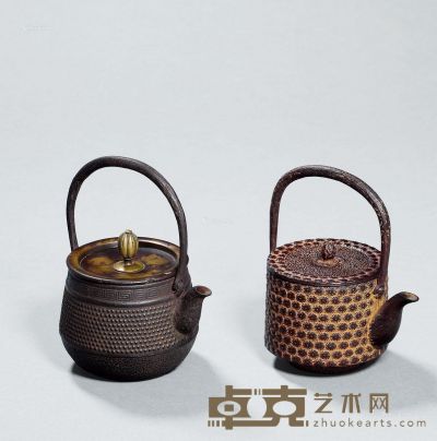 近代精品小铁壶 （两个） 重511g；高13cm；重423g；高14cm