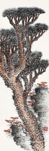 萧逊 松树图