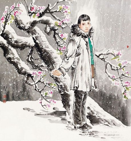 王根生 花卉少女