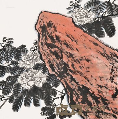 莫立唐 花卉 69×69cm