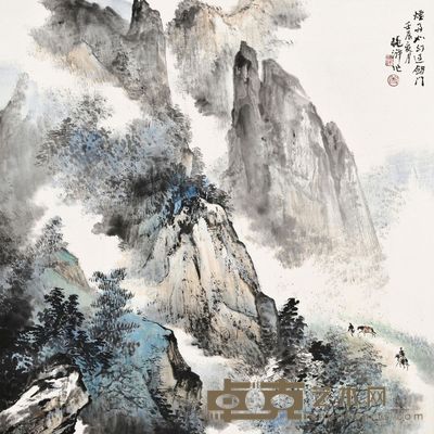 曾晓浒 烟雨如幻过剑门 69×69cm