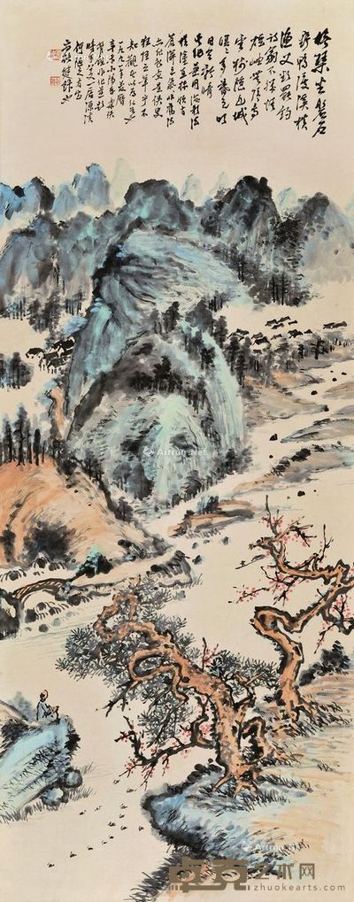 管锄非 山水 136×53cm