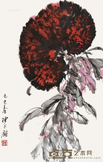 陈永锵 花卉 68×44cm