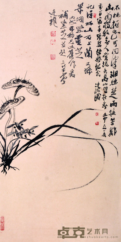 刘廷龙 兰灵图 65.5×34cm