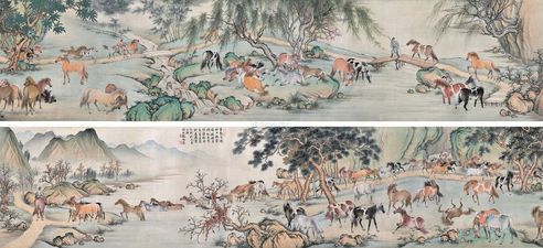 殷梓湘 柳荫浴马