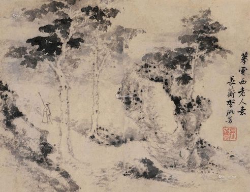 李流芳 摹云西老人山水
