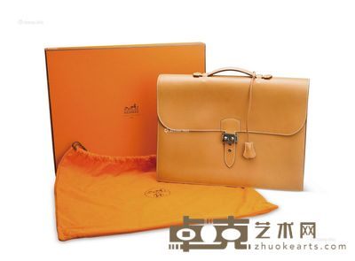 HERMES BIRKIN 男士 DEPECHES 系列棕色公文包 长40.5cm；宽6cm；高29.5cm