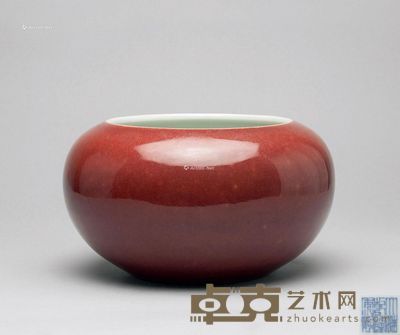 红釉钵 高12cm