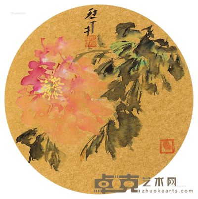 吴冠南 牡丹 直径31cm