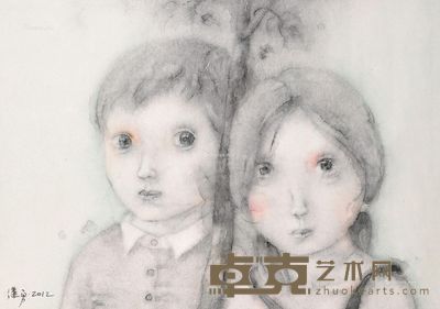 曾健勇 兄妹 63×89cm
