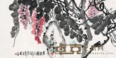 刘文西 紫藤图 67×132.5cm