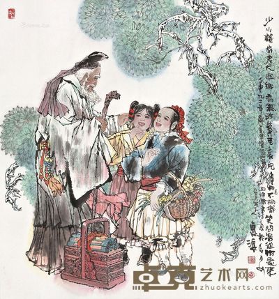 秦惠浪 贺知章诗意 95.5×89cm