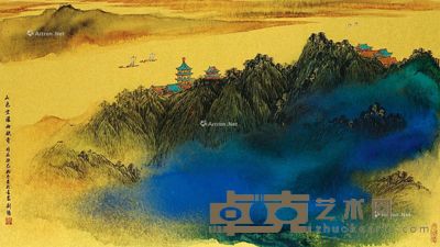 刘阳 山色空蒙雨欲奇 44×79cm