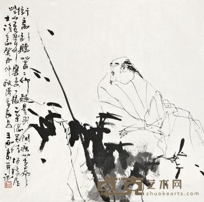 王西京 板桥居士诗意 68.5×68.5cm