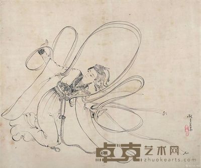 庞薰琴 仕女 41×34cm