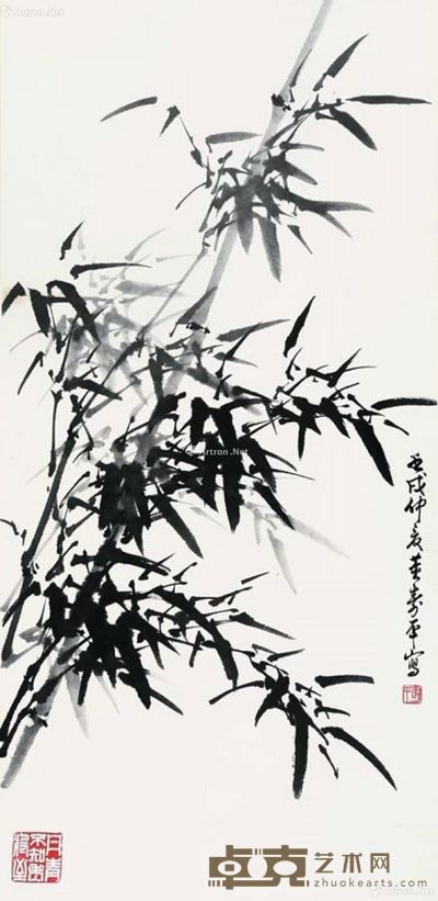 董寿平 墨竹 103×50cm
