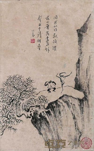 溥儒 山水 23×14cm