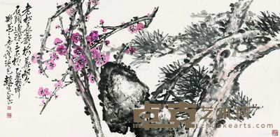 赵云壑 三友图 67×136cm