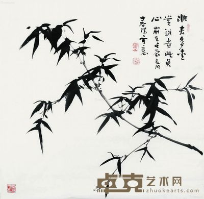 霍春阳 墨竹图 68×68cm