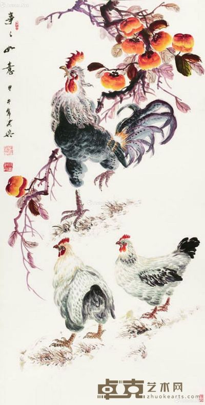孙洪兴 事事如意 134×67cm