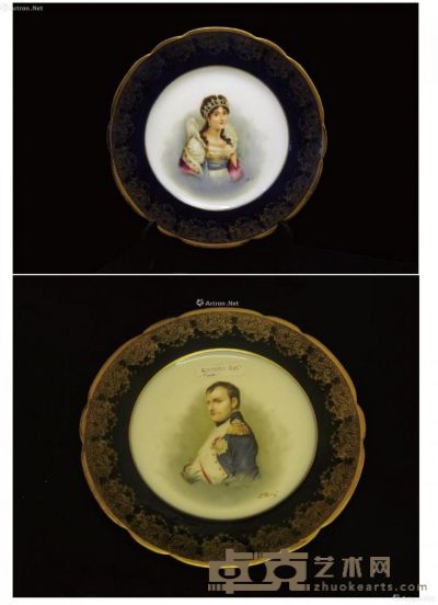 19世纪法国肖像盘 