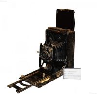 古董收藏级中画幅皮囊伸缩式柯达相机