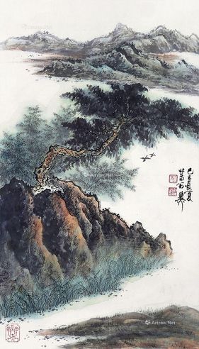 谢稚柳 山水