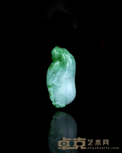 翡翠鹦鹉挂件 3.5×1.6×0.6cm