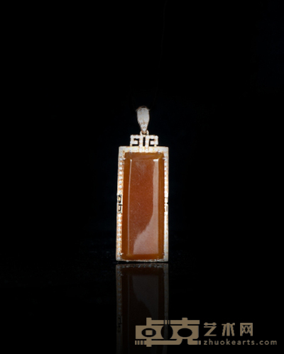 黄翡包金挂件 4.1×0.9×0.8cm