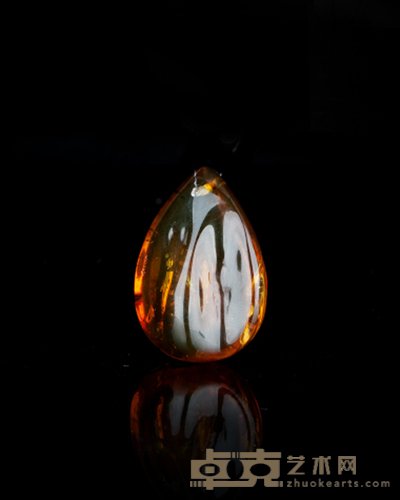 虫珀吊坠 3.4×2.5×1.5cm