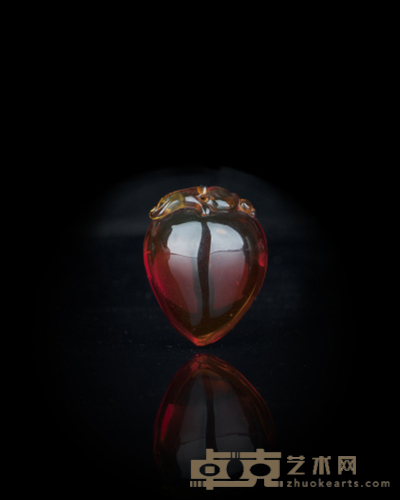 寿桃血珀挂坠 2.8×2.2×1.3cm