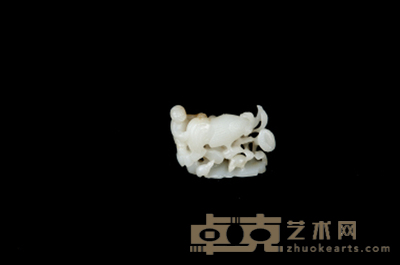 童子公鸡白玉小把件 高：4.2cm