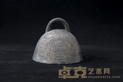 清代 钟式古墨 高9.2cm