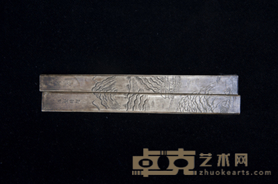 黄铜镇尺一对 2×20cm