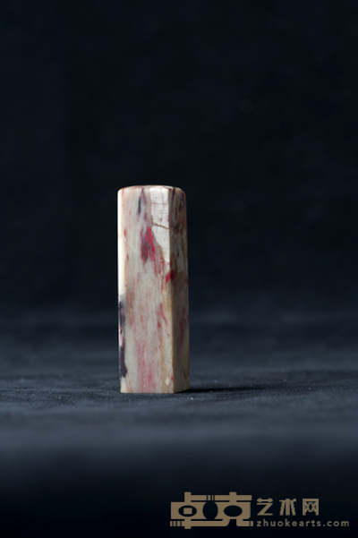 黑底昌化鸡血石章料 7×1.8×1.8cm