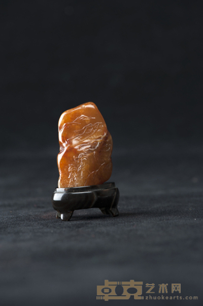 田黄随形山水雕件 5.2×2.9×1.4cm