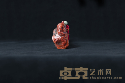 南红封侯拜相把件 5.6×3.5×2.6cm
