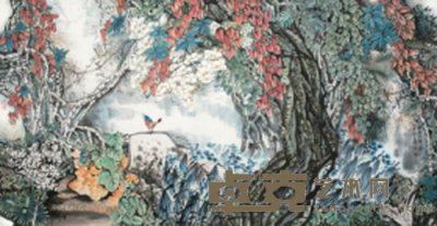 王干 幽谷传声图 70×138cm