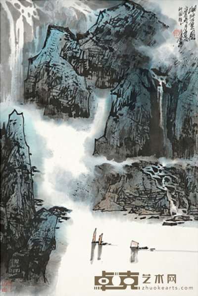 叶维 山水 68×46.5cm