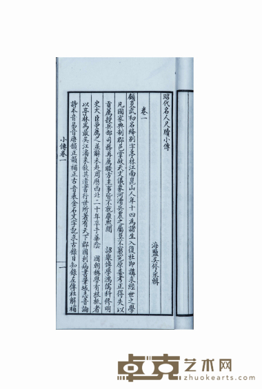 昭代名人尺牍小传 尺寸:28.7×13.5cm