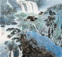 钱来忠 山水