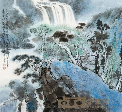 钱来忠 山水 89×94cm