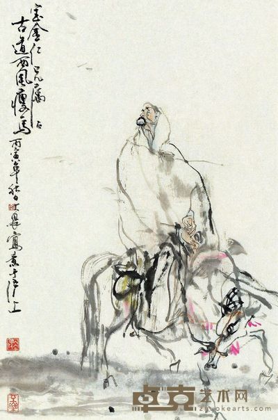 施大畏 古道西风 68×45cm