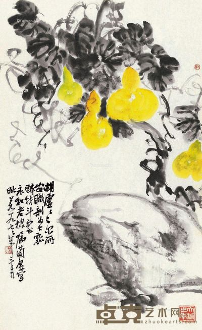 曹简楼 福禄图 97×60cm