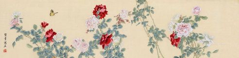 胡絜青 月季花开