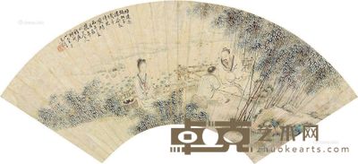 王剑 竹间消夏 18×51cm