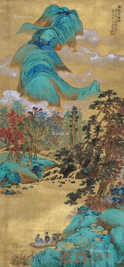 徐操 金璧山水 57×26.5cm