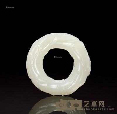 清中期 白玉竹纹环 直径5.2cm