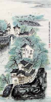 李行简 山水