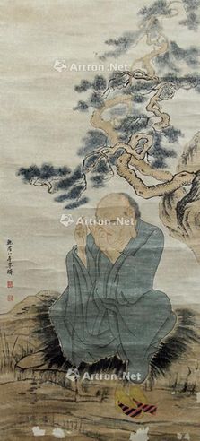 李鱓 引针图